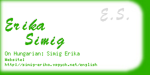 erika simig business card